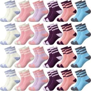 18 pairs of fuzzy socks